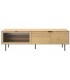 MUEBLE TV 180 X 40 SULTA MADERA ROBLE NATURAL Y NEGRO
