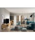 MUEBLE TV 180 X 40 SULTA MADERA ROBLE NATURAL Y NEGRO
