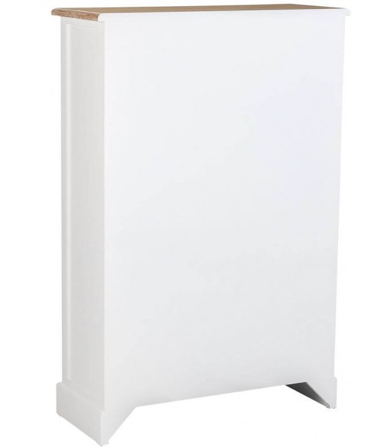 ZAPATERO 80 X 33 MIRLO MADERA NATURAL Y BLANCO