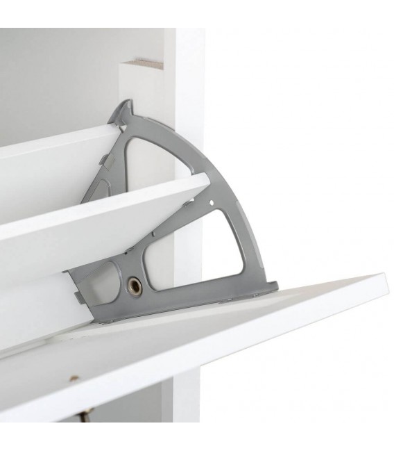 ZAPATERO 80 X 33 MIRLO MADERA NATURAL Y BLANCO