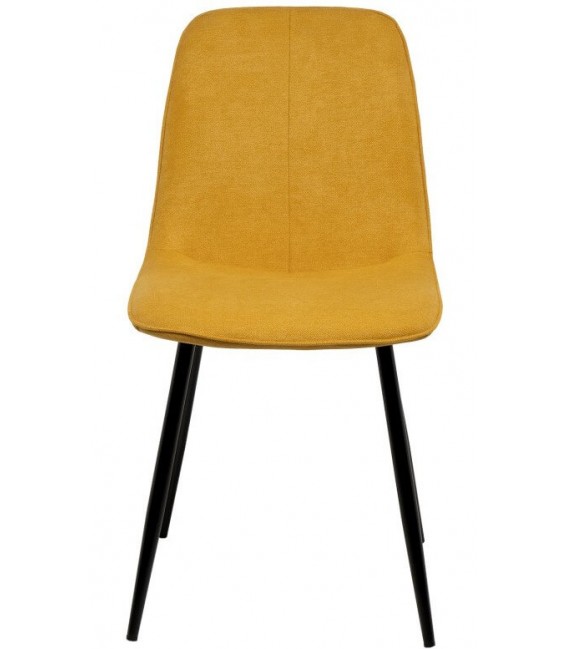 SILLA 45 X 55 MARLENE METAL NEGRO TELA MOSTAZA MDMHOGAR