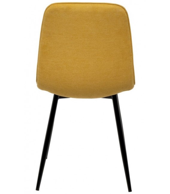SILLA 45 X 55 MARLENE METAL NEGRO TELA MOSTAZA MDMHOGAR