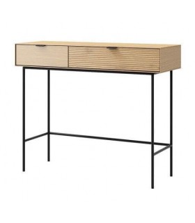 CONSOLA 100 X 35  SULTA MADERA ROBLE NATURAL Y NEGRO MDMHOGAR