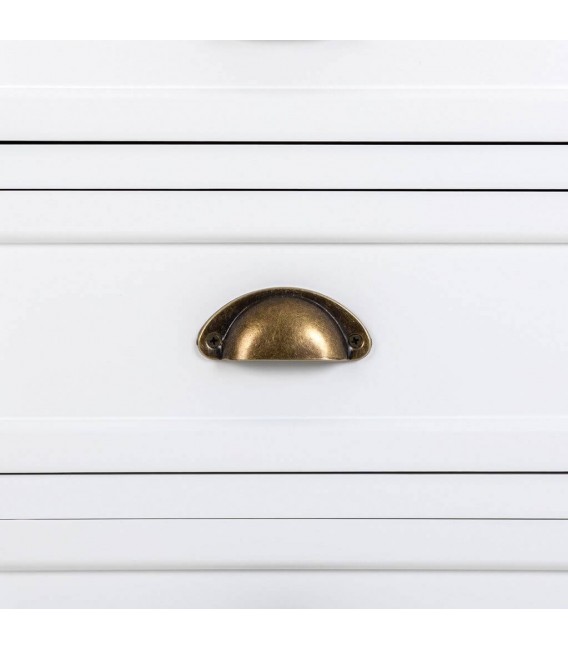 SINFONIER 45 X 35 MIRLO MADERA NATURAL Y BLANCO 5 CAJONES MDMHOGAR