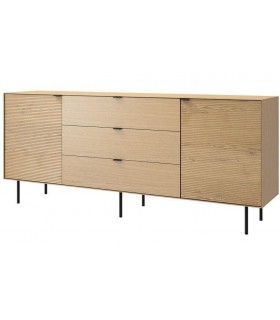 APARADOR 200 X 40 SULTA MADERA NATURAL Y NEGRO MDMHOGAR