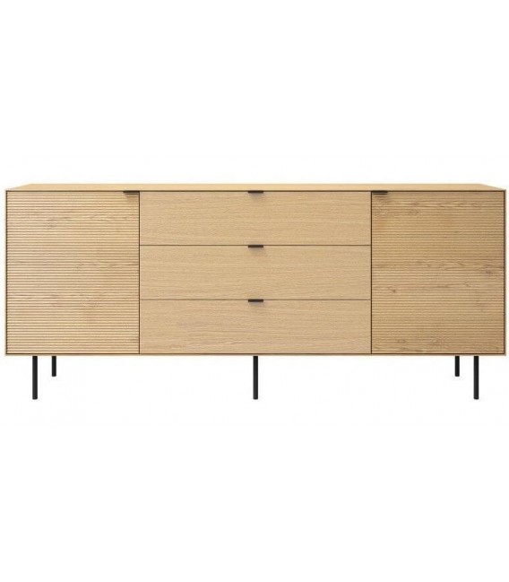 APARADOR 200 X 40 SULTA MADERA NATURAL Y NEGRO MDMHOGAR