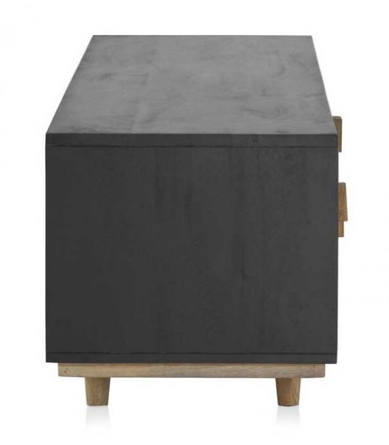 MUEBLE DE TV 150 X 38 CURRI ARTESANAL MADERA NATURAL TALLADA MDMHOGAR