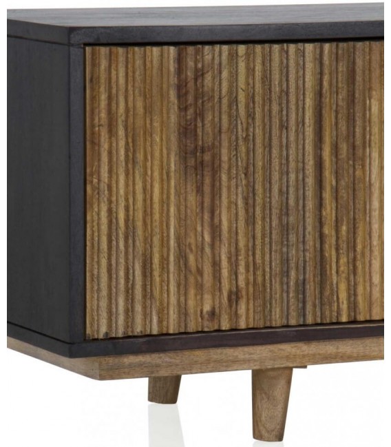 MUEBLE DE TV 150 X 38 CURRI ARTESANAL MADERA NATURAL TALLADA MDMHOGAR