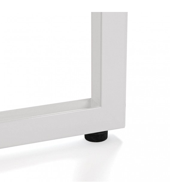 MESA DE COMEDOR 120 Ø BARRIZ METAL BLANCO MDF ROBLE