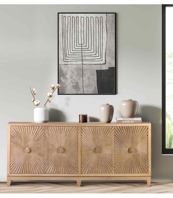 CUADRO 82 X 122 RENICA IMPRESIÓN GRIS Y NEGRO