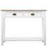 CONSOLA 100 X 40 MIRLO MADERA NATURAL Y BLANCO