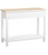 CONSOLA 100 X 40 MIRLO MADERA NATURAL Y BLANCO