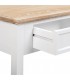 CONSOLA 100 X 40 MIRLO MADERA NATURAL Y BLANCO