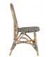 SILLA 52 X 56 BISTRO RATAN NATURAL RATAN SINTETICO BLANCO Y NEGRO