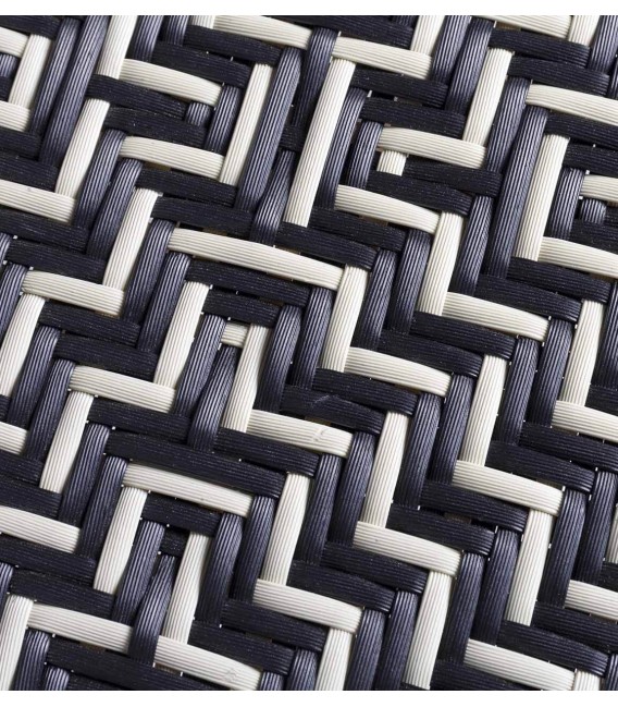 SILLA 52 X 56 BISTRO RATAN NATURAL RATAN SINTETICO BLANCO Y NEGRO