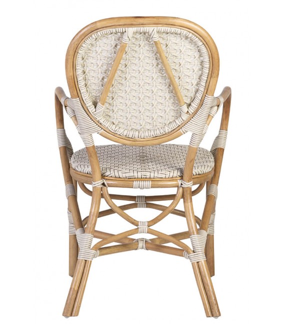 SILLON 60 X 62 GRANADA RATAN NATURAL RATAN SINTETICO BLANCO GRIS