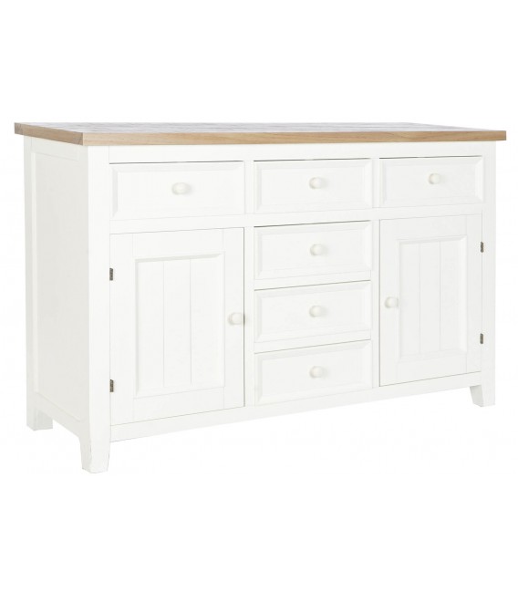 APARADOR 122 X 40 RUFET MADERA PAULONIA NATURAL Y BLANCO