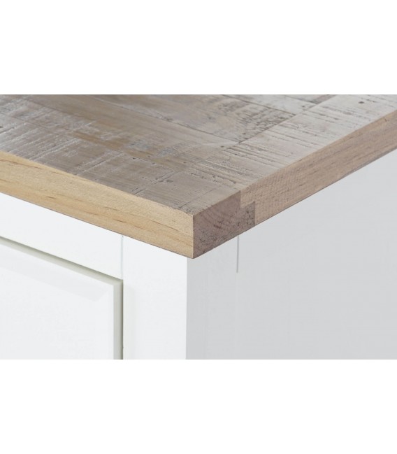 APARADOR 122 X 40 RUFET MADERA PAULONIA NATURAL Y BLANCO