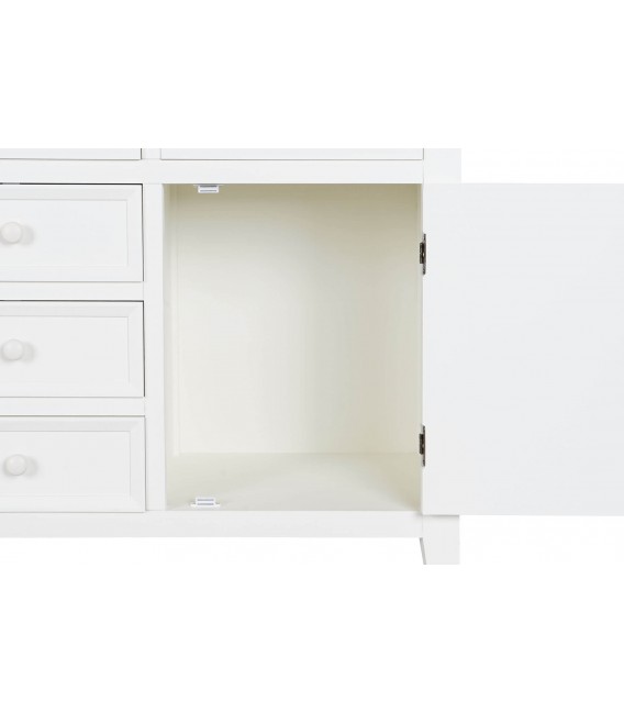 APARADOR 122 X 40 RUFET MADERA PAULONIA NATURAL Y BLANCO