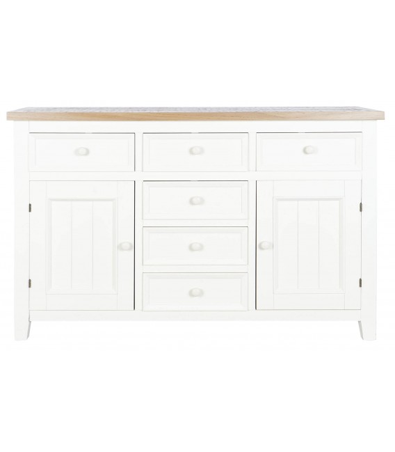 APARADOR 122 X 40 RUFET MADERA PAULONIA NATURAL Y BLANCO