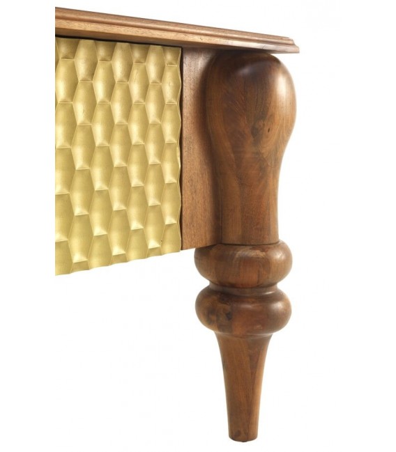 APARADOR 159 X 53 LOPO MADERA MANGO COLOR NOGAL Y ORO