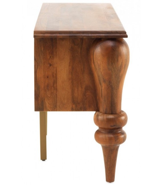 APARADOR 159 X 53 LOPO MADERA MANGO COLOR NOGAL Y ORO