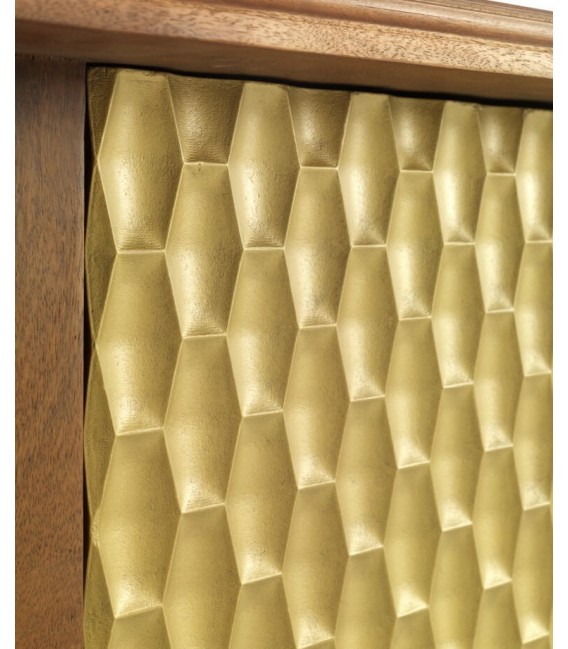 APARADOR 159 X 53 LOPO MADERA MANGO COLOR NOGAL Y ORO