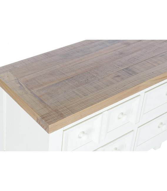 CONSOLA 130 X 35 RUFET MADERA PAULONIA NATURAL Y BLANCO