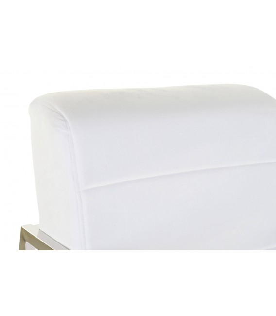 SILLON 75 X 57 BANGEL ACERO CROMADO POLIPIEL BLANCA
