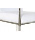 SILLON 75 X 57 BANGEL ACERO CROMADO POLIPIEL BLANCA