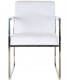 SILLON 75 X 57 BANGEL ACERO CROMADO POLIPIEL BLANCA