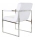 SILLON 75 X 57 BANGEL ACERO CROMADO POLIPIEL BLANCA