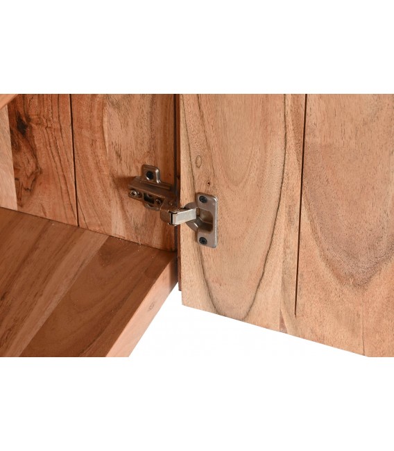 APARADOR 170 X 40 CIACA MADERA NATURAL MARMOL Y METAL NEGRO