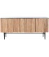 APARADOR 170 X 40 CIACA MADERA NATURAL MARMOL Y METAL NEGRO