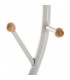 PERCHERO DE PIE 32 Ø SISAK COMBI METAL BLANCO MADERA NATURAL