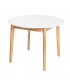 MESA DE COMEDOR EXT 100 Ø LIANA MADERA NATURAL Y BLANCO