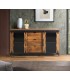 APARADOR 150 X 90 ULISES MADERA NATURAL METAL NEGRO