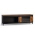 MUEBLE DE TV 160 X 40 ULISES MADERA NATURAL METAL NEGRO