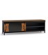 MUEBLE DE TV 160 X 40 ULISES MADERA NATURAL METAL NEGRO