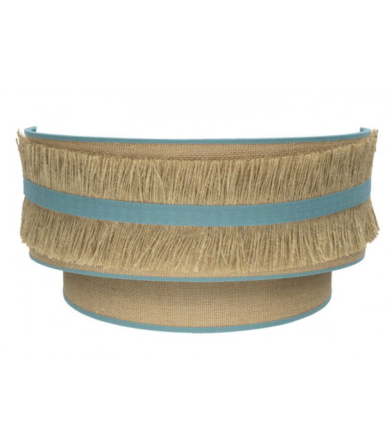 APLIQUE 30 X 15 NATALIA TELA DE SACO Y AZUL