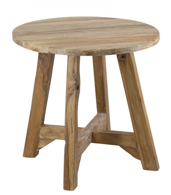 MESITA AUXILIAR 50 Ø MADERA TECA NATURAL