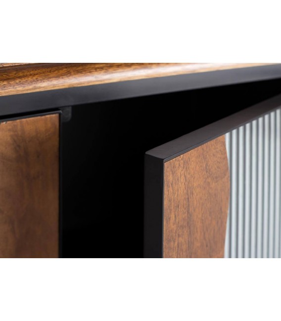 TAQUILLON 87 X 37 ULISES MADERA NATURAL METAL NEGRO