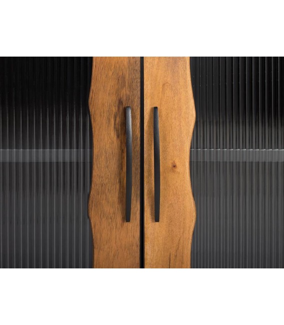 APARADOR 190 X 40 ULISES MADERA NATURAL METAL NEGRO