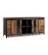 APARADOR 190 X 40 ULISES MADERA NATURAL METAL NEGRO
