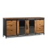 APARADOR 190 X 40 ULISES MADERA NATURAL METAL NEGRO