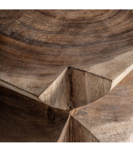 MESITA AUXILIAR 40 X 40 FITI ARTESANAL MADERA SUAR NATURAL