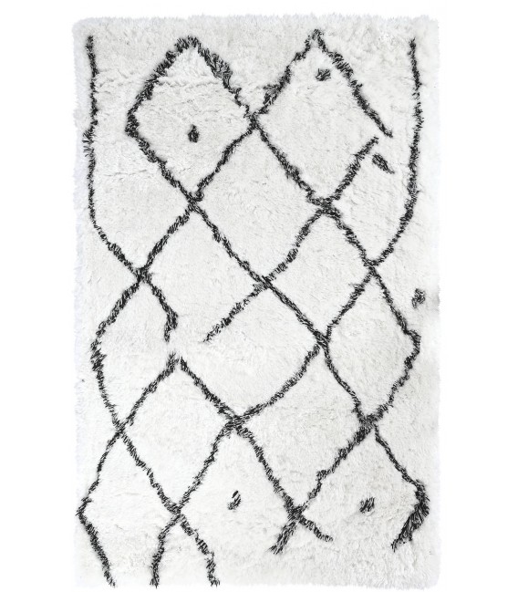 ALFOMBRA 160 X 230 ALTAMIRA POLIESTER BLANCA Y NEGRA