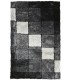 ALFOMBRA 160 X 230 CUADROS POLIESTER DEGRADE BLANCO A NEGRO