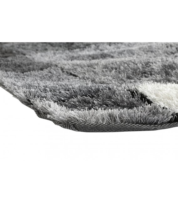 ALFOMBRA 160 X 230 CUADROS POLIESTER DEGRADE BLANCO A NEGRO