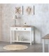 CONSOLA 100 X 40 MIRLO MADERA NATURAL Y BLANCO